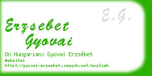 erzsebet gyovai business card